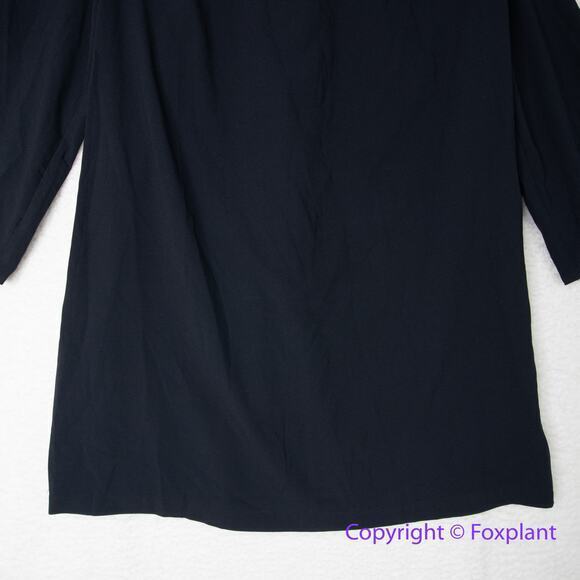 New! ELOQUII Solid Black Back Bow Tie Sleeve Pullover‎ Shift Dress, plus size 14 - Picture 3 of 15